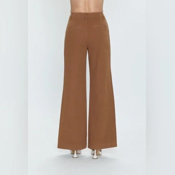 NWT PISTOLA JASMINE HIGH RISE WIDE LEG TROUSER - SEPIA - Picture 1 of 3